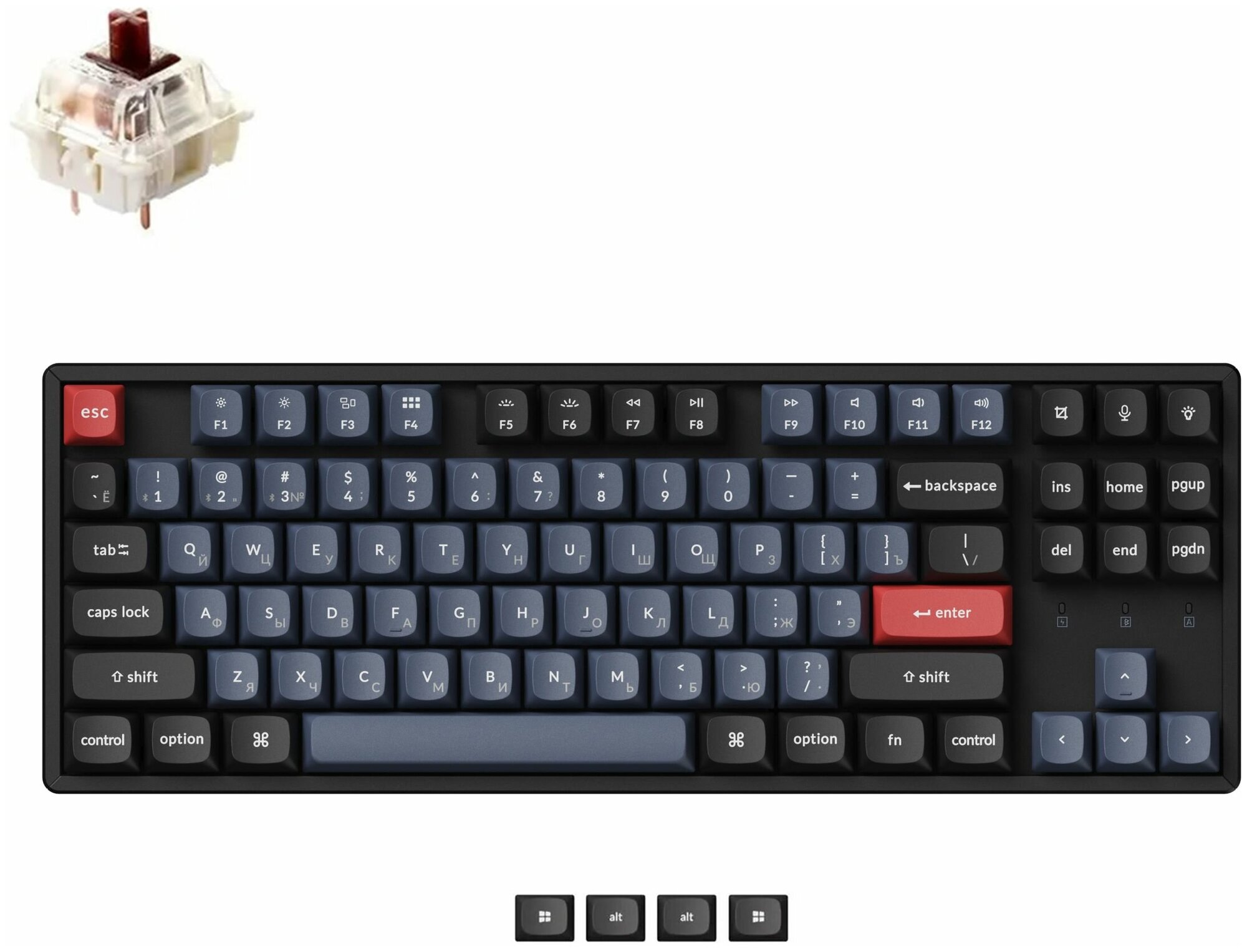 Клавиатура Keychron K8P-J3, Gateron G pro Mechanical Brown Switch, RGB - фото №18