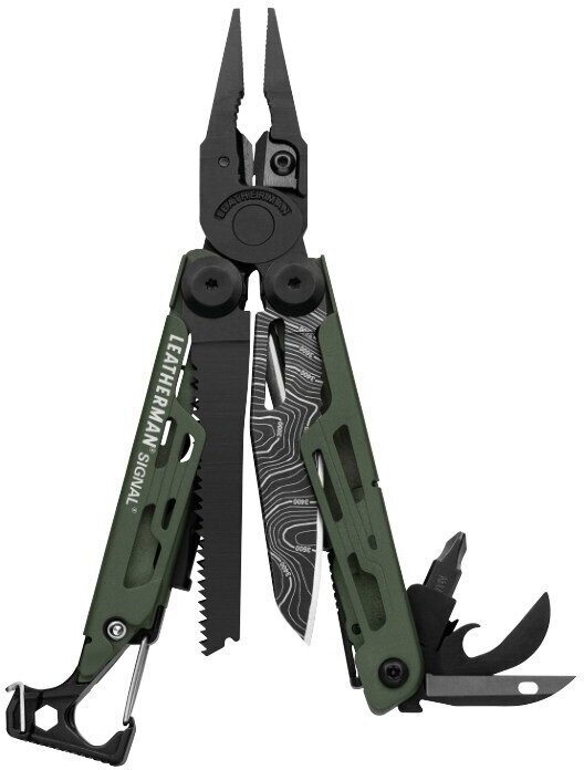 Мультитул Leatherman Signal, 19 функций, зеленый, нейлоновый чехол (832692)