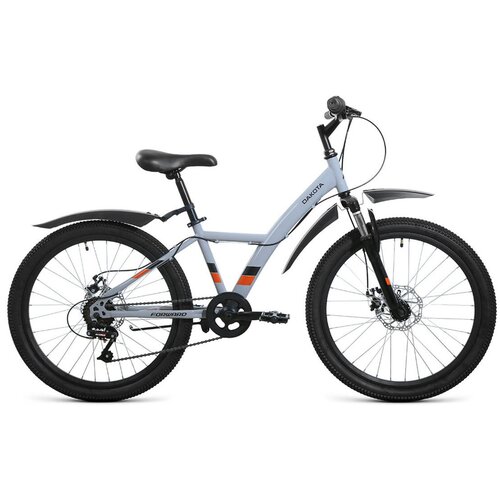 Подростковый велосипед Forward Dakota 24 2.0 D (2022) 24 Серо-оранжевый (130-150 см)