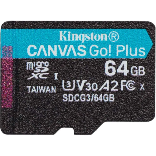 Карта памяти microSDXC Kingston 64 ГБ, 170 МБ/с