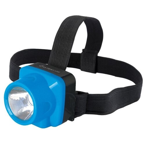 фото Фонарь налобный аккумуляторный led5375 220в 0.4вт led 2 реж. пластик голуб. ultraflash 14252 (цена за: 1 шт.)