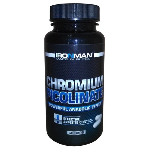 2382 IRONMAN Chromium Picolinate хром 60 капс. пиколинат хрома ironman chromium picolinate 400 мг 150 капсул жиросжигатель для похудения женщин и мужчин снижение аппетита