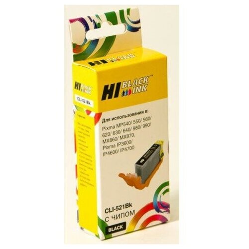 Картридж Hi-Black (HB-CLI-521Bk) для Canon PIXMA iP3600/iP4600/MP540, Bk картридж hi black hb cli 521bk для canon pixma ip3600 ip4600 mp540 bk