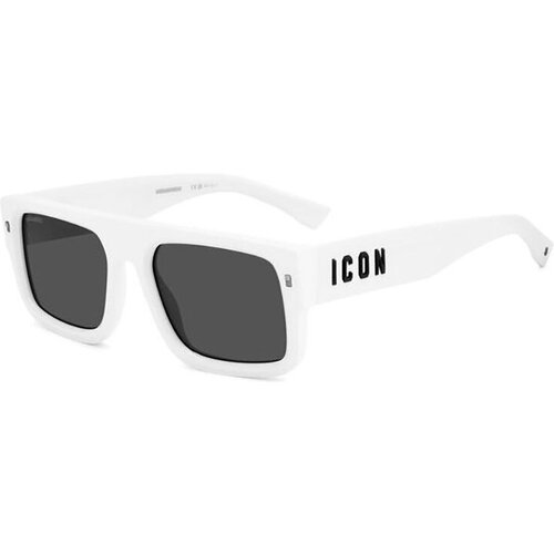 Солнцезащитные очки DSQUARED2, прямоугольные, оправа: пластик, белый