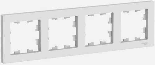 Изображение товара Рамка Systeme Electric (schneider Electric) SCHNEIDER ELECTRIC ATLASDESIGN, универсальная, Белый 4-постовая, ATN000104