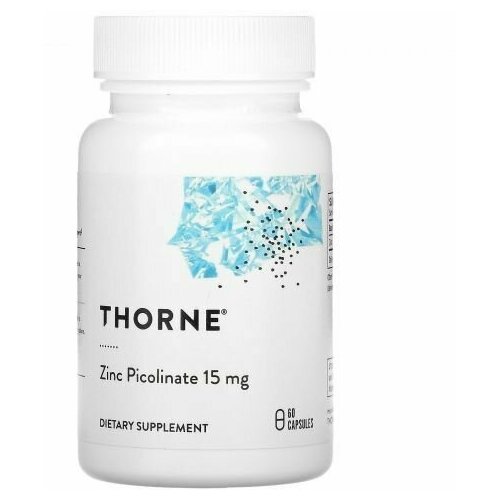Thorne Research, Цинк пиколинат, 15мг, Zinc Picolinate, 60 капсул