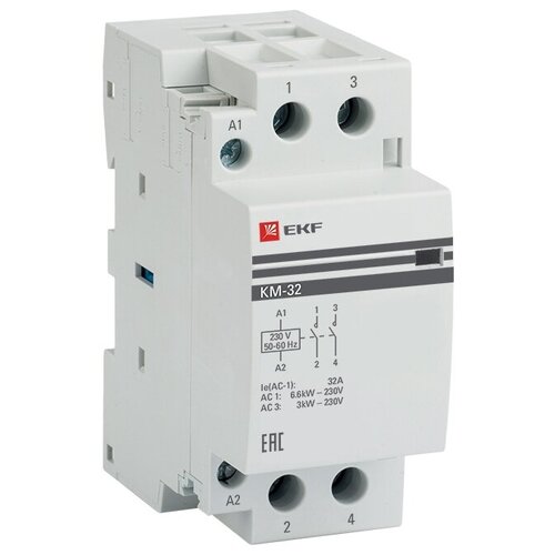 Модульный контактор EKF КМ 32А 2NО (2 мод.) PROxima 32 А 1 шт.