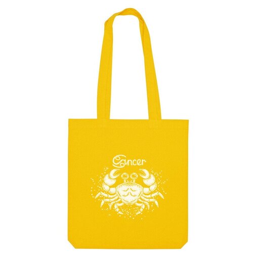 Сумка шоппер Us Basic, желтый сумка котогороскоп кот рак зеленый