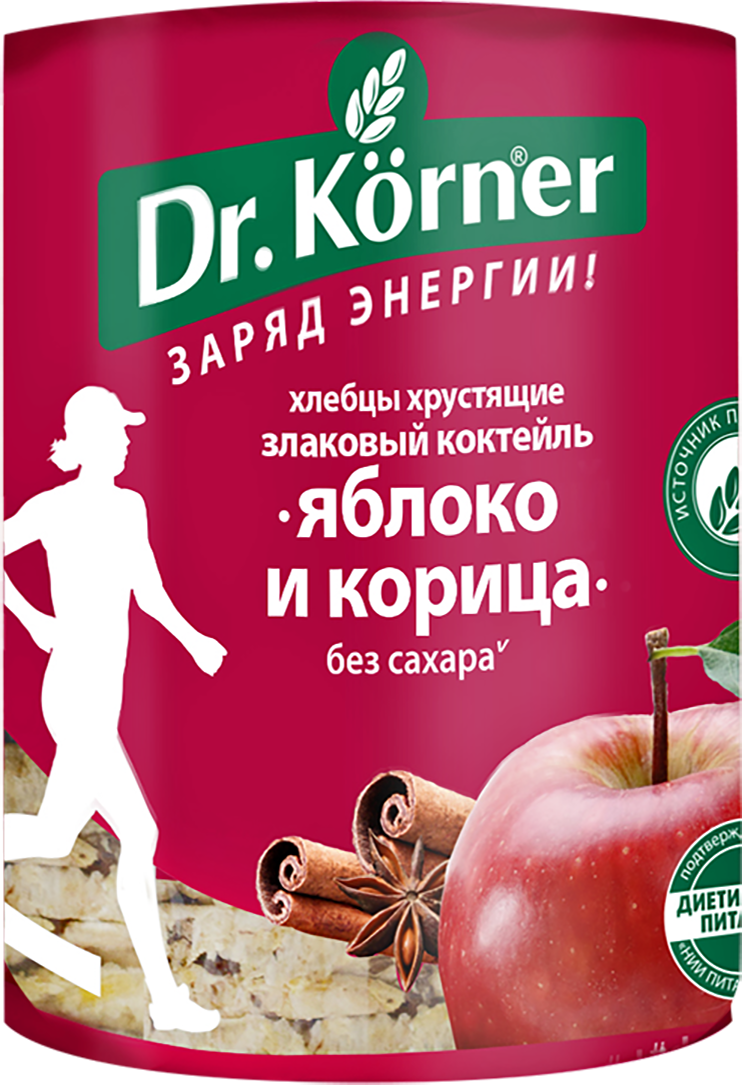 Хлебцы Dr. Korner "Злаковый коктейль яблоко и корица" хрустящие, 90гр - фото №15