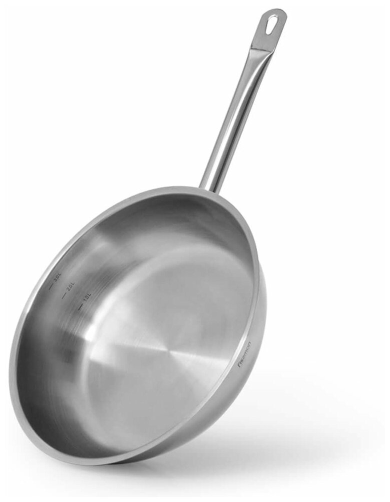 Сковорода Fissman 28x6,5 см без крышки, нержавеющая сталь (5437)