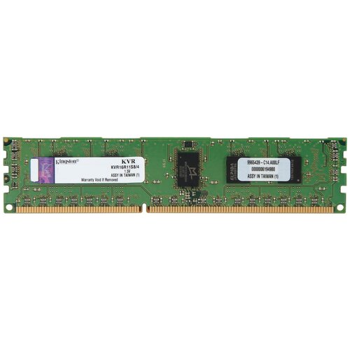 Оперативная память Kingston ValueRAM 4 ГБ DDR3 1600 МГц DIMM CL11 KVR16R11S8/4 оперативная память kingston valueram 4 гб ddr3 1600 мгц dimm cl11 kvr16n11s8 4
