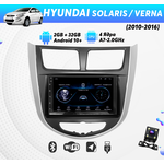 Автомагнитола для HYUNDAI Solaris, Verna (2010-2016) на Android (2/32 Гб, Wi-Fi, GPS, Bluetooth) +камера - изображение