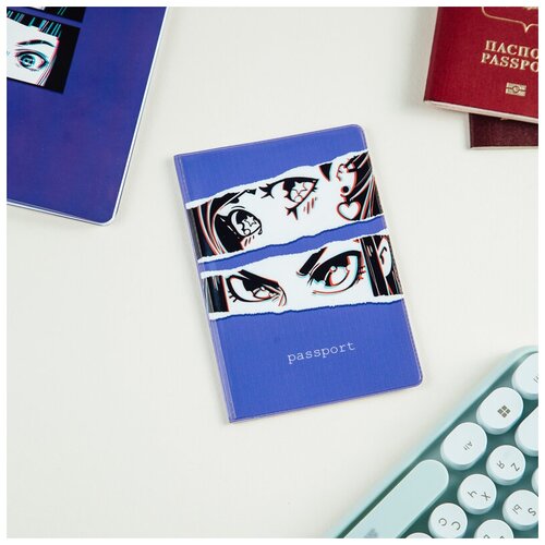 Обложка для паспорта MESHU, мультиколор, фиолетовый