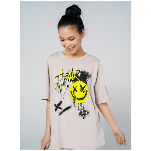 фото Футболка твое 81783 размер l, светло-серый, women