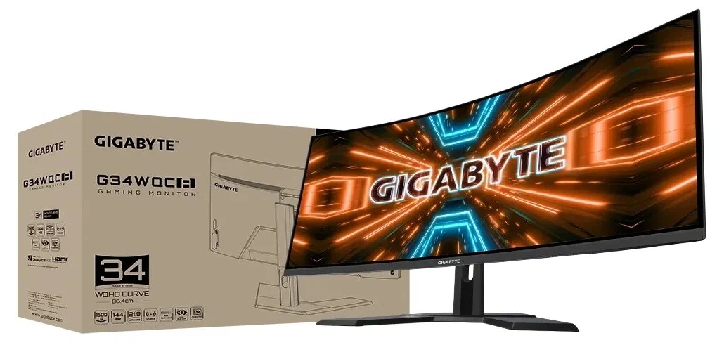 34" Монитор GIGABYTE G34WQC A 3440x1440 144 Гц *VA