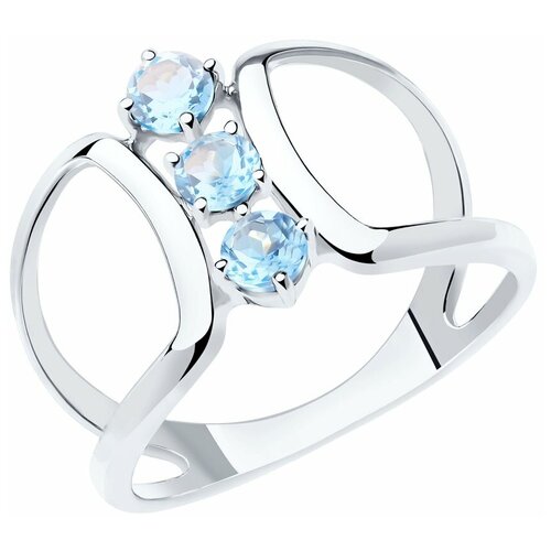 фото Sokolov кольцо из серебра с топазами 92011922, размер 17.5