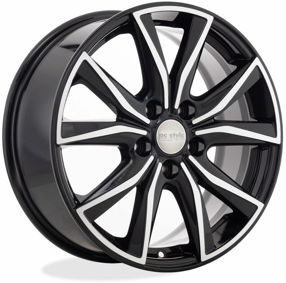 Кик zv tiguan kc867 17 / 7.0j pcd 5x112.00 et 40.00 цо 57.10 литой / черный с полированной лицевой поверхностью