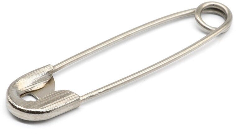 Булавки английские для шитья и рукоделия Айрис, 28 мм (никель), 100 шт — фото 1