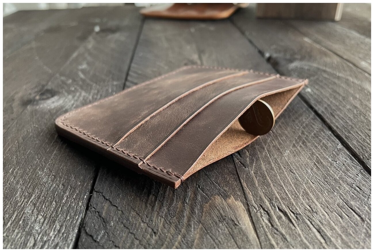 Купить Картхолдер из кожи ручной работы Cioccolate за 3400р. с доставкой