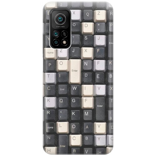 RE: PA Накладка Transparent для Xiaomi Mi 10T / Mi 10T Pro с принтом Черно-белые клавиши