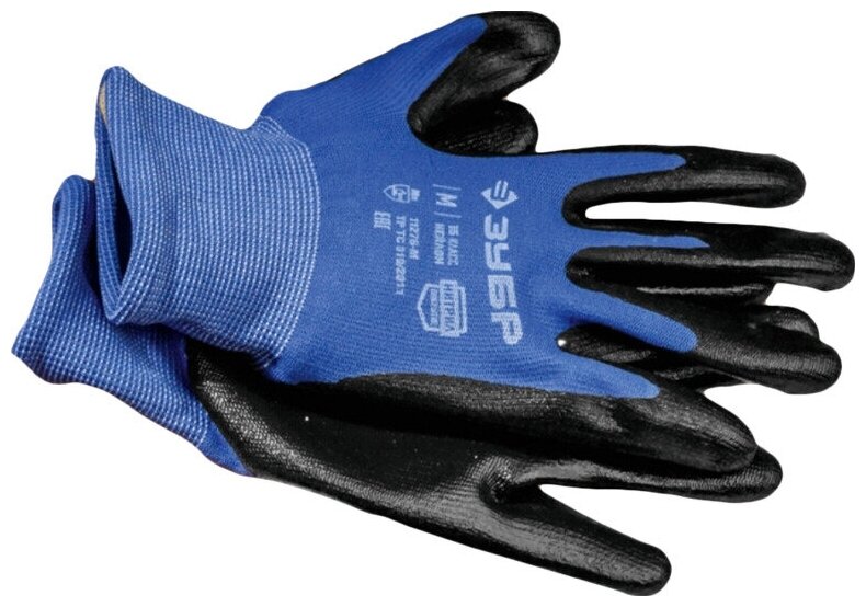 Маслобензостойкие перчатки ЗУБР Механик, размер M 11276-M_z01 - фотография № 3