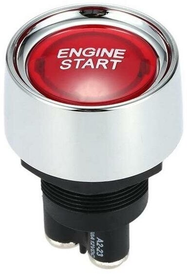 Кнопка запуска двигателя START/STOP ENGINE 12V 50А без фиксации красная