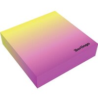 Блок для записи BERLINGO декоративный на склейке "Radiance" 8,5*8,5*2, розовый/желтый, 200л.