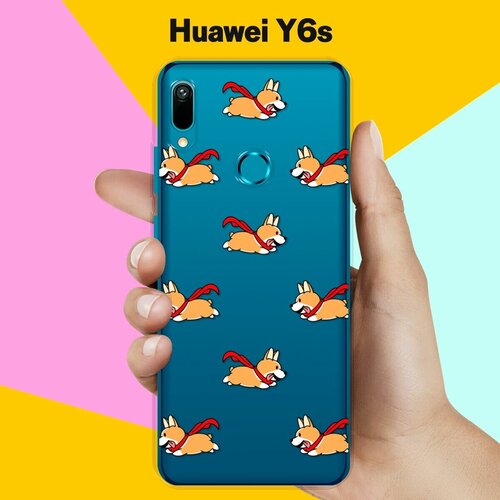 Силиконовый чехол на Huawei Y6s Корги с шарфом / для Хуавей У6с силиконовый чехол корги с шарфом на huawei y6s