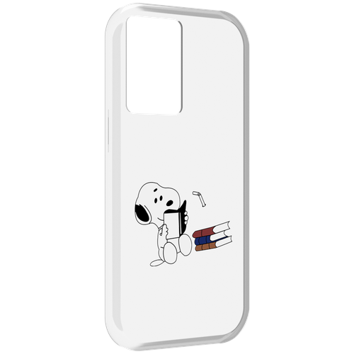 Чехол MyPads собака-с-книжками для OnePlus Nord N20 SE задняя-панель-накладка-бампер