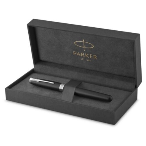 ручки роллеры подарочные ручка роллер parker sonnet sand blasted metal Parker sonnet core t529 - matte black ct, ручка-роллер, f, bl