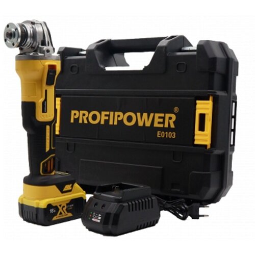Бесщеточная аккумуляторная УШМболгарка 125мм 9500 Обмин 1 аккумулятор 4 Ач Profipower DWDGA-18V E0103 2073200₽