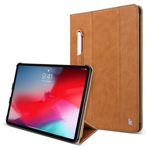 фото Чехол-обложка mypads для apple ipad pro 11.0 (2018) с крепежом держателем для стилуса с местом для apple pencil из качественной импортной эко-кожи коричневый