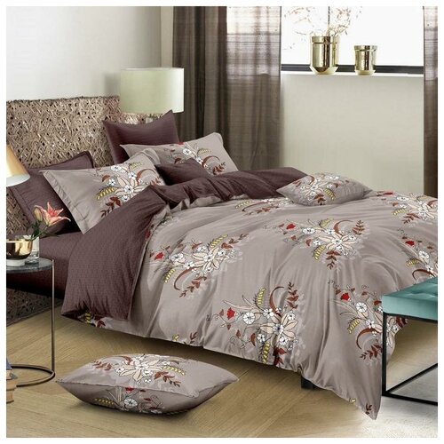 фото Постельное бельё monro 1,5 сп 150x210, 150х210, 70х70 см 2 шт mikimarket