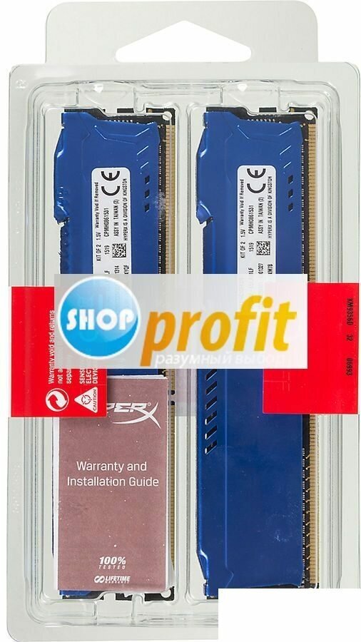 Модуль памяти KINGSTON HyperX FURY Blue Series DDR3 - 2x 4Гб 1600, DIMM, Ret - фото №9