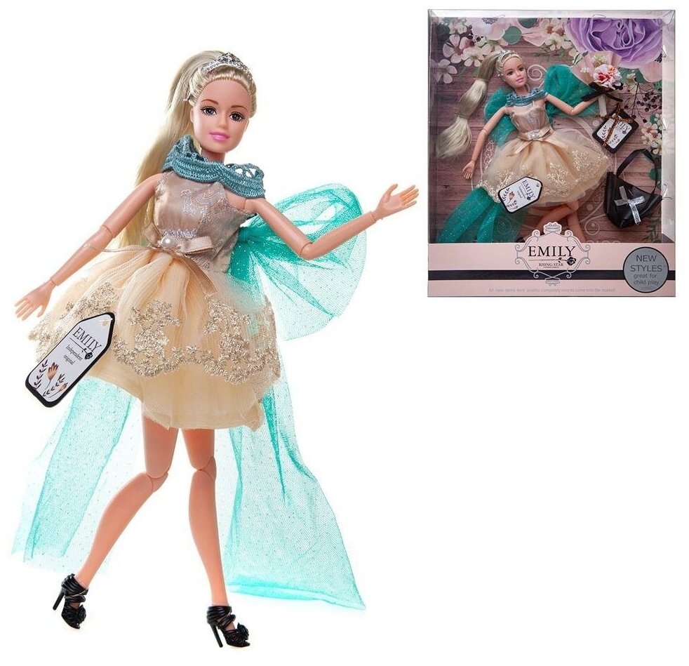 Кукла ABtoys Emily Цветочная серия с сумочкой и аксессуарами, 30см QJ079