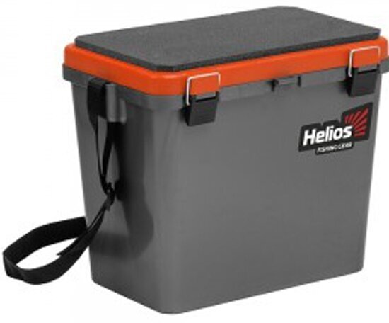 Ящик рыболовный зимний Helios односекционный серый/оранжевый (HS-IB-19-GO-1)