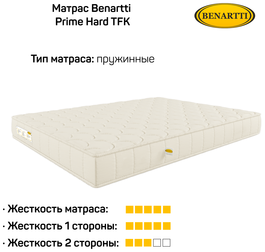 Матрас Benartti Prime Hard TFK 125х200 - фотография № 3