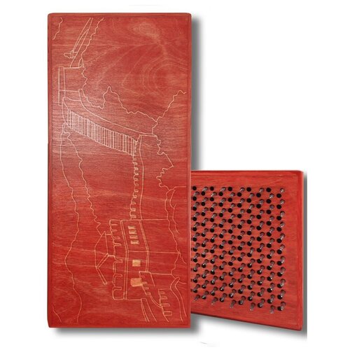 фото Доска садху с динамическими гвоздями, пейзаж - 260 шаг 10мм красная goodwood