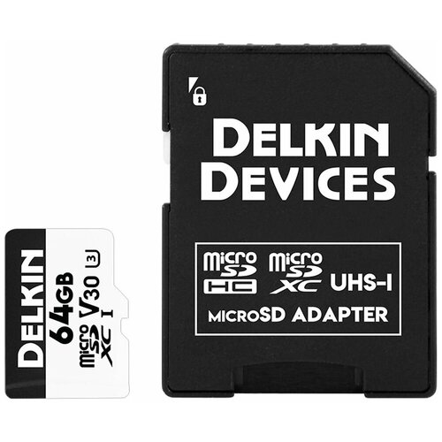 Карта памяти Delkin Devices Advantage microSDXC 64GB UHS-I V30 карта памяти delkin devices advantage microsdhc 32gb uhs i v30