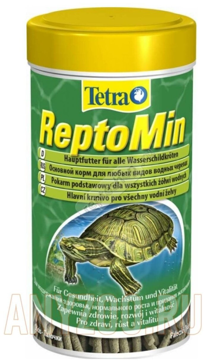 Tetra ReptoMin основной корм для водных черепах палочки 250мл