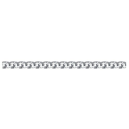 Браслет-цепочка Diamant, серебро, 925 проба, родирование, длина 21 см.