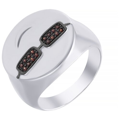 фото Element47 широкое ювелирное кольцо из серебра 925 пробы с кубическим цирконием sr28057_ko_001_wg, размер 16.5