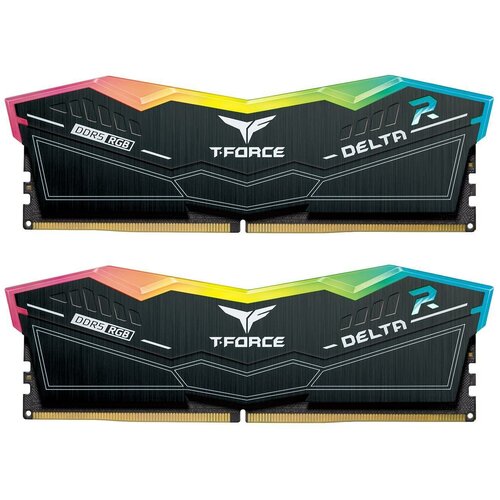 Модуль памяти 32GB (2x16GB) TEAMGROUP T-Force Delta RGB, DDR5, 6800MHz CL34 (34-44-44-84) 1.4V / FF3D532G6800HC34BDC01 / Black