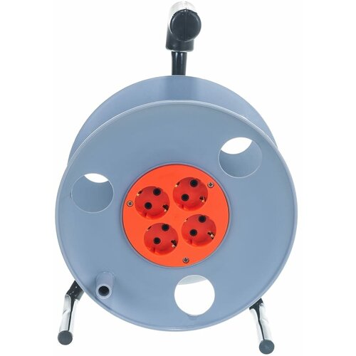 Катушка без провода GLANZEN 4 гнезда, с заземлением Ф270мм EL-00-270Z00-00006425