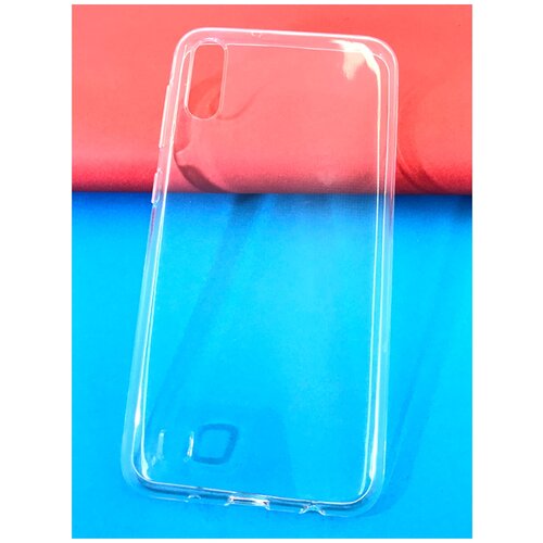 Чехол на смартфон Samsung Galaxy M10 накладка прозрачная силиконовая глянцевая c перфорацией для предотвращения прилипания к задней стенке телефона 1мм