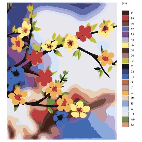 Картина по номерам S48 Цветущее дерево 40x50 картина по номерам s48 цветущее дерево 40x50