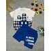 Комплект одежды  Jikko для мальчиков, шорты и футболка, спортивный стиль, размер 22, синий