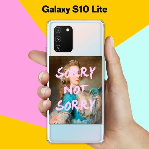 Силиконовый чехол Sorry на Samsung Galaxy S10 Lite силиконовый чехол на samsung galaxy s10 lite самсунг с10 лайт с 3d принтом swan swim ring прозрачный
