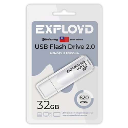 USB Flash Drive 32Gb - Exployd 620 EX-32GB-620-White usb флэш накопитель exployd ex 32gb 620 black