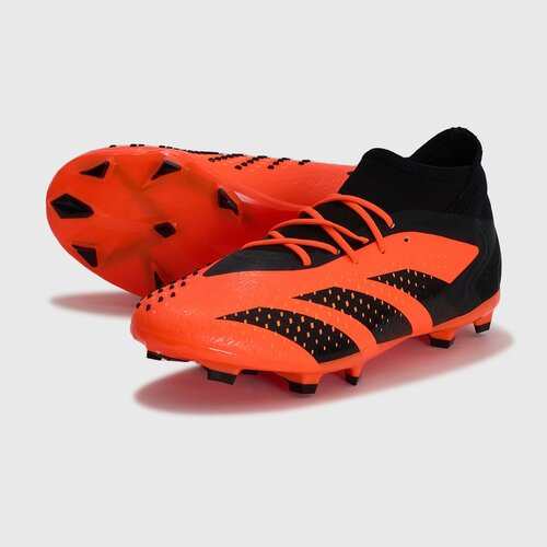 Бутсы adidas, футбольные, размер 5.5 UK (23.8 см стопа), черный, оранжевый